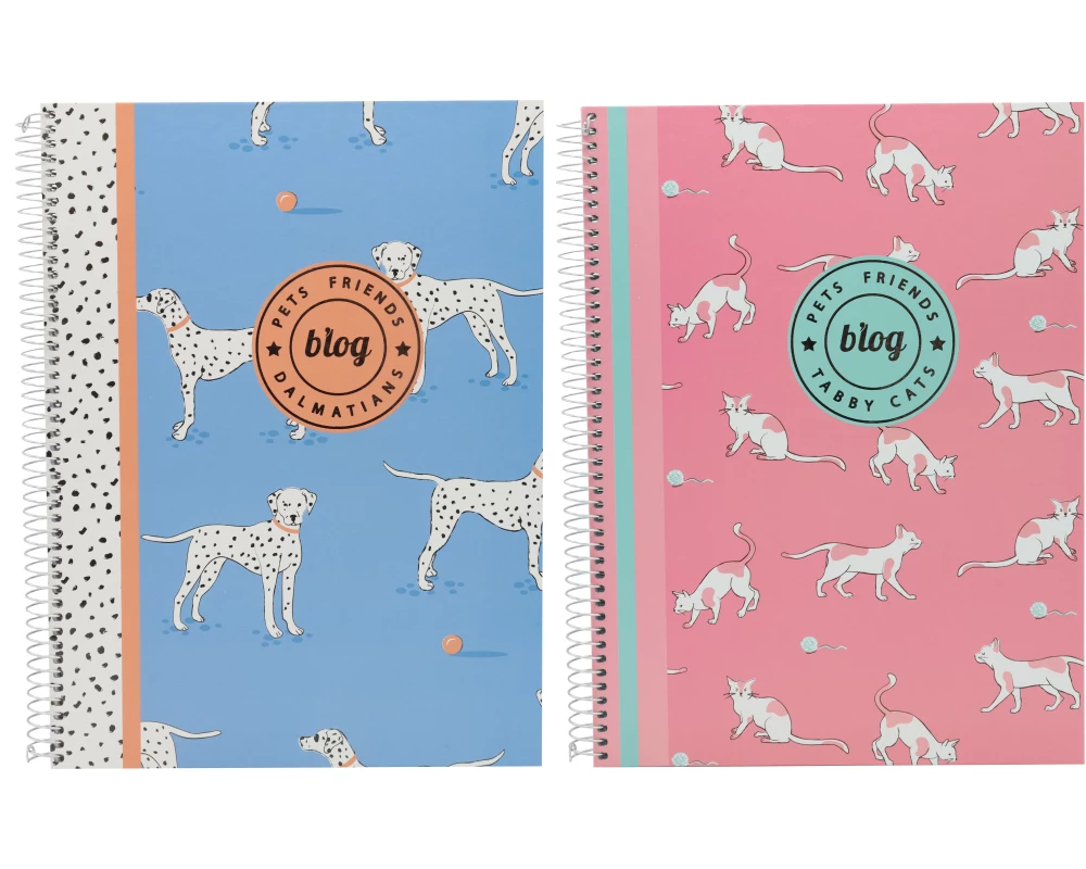 ANCOR Spiralbuch A5 PET FRIENDS 105513 assort., 5mm, 90g 80 Bl.