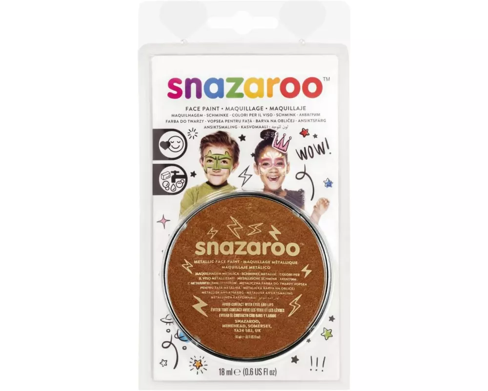 Snazaroo Schminkfarbe Blister 18 ml, Kupfer Metallic