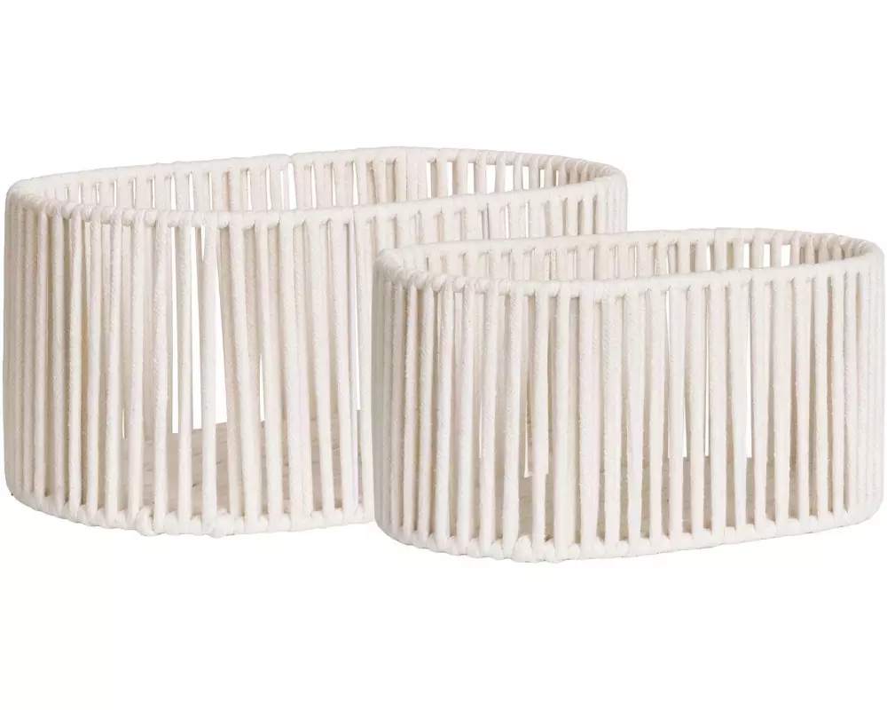House Nordic Aufbewahrungskorb Arese 2 Stück, Offwhite