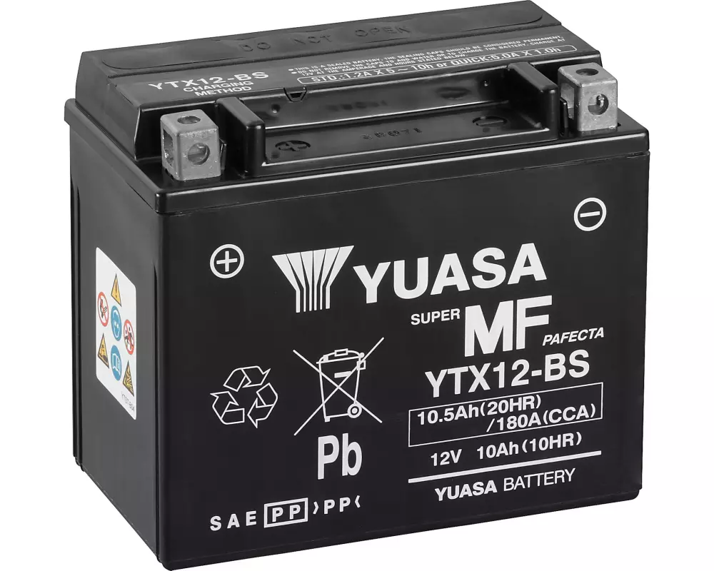 YUASA Motorradbatterie AGM 12V/10.5Ah/180A