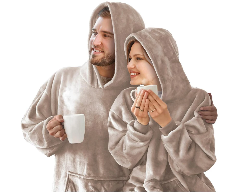 Mediashop Decke Hoodie Beige