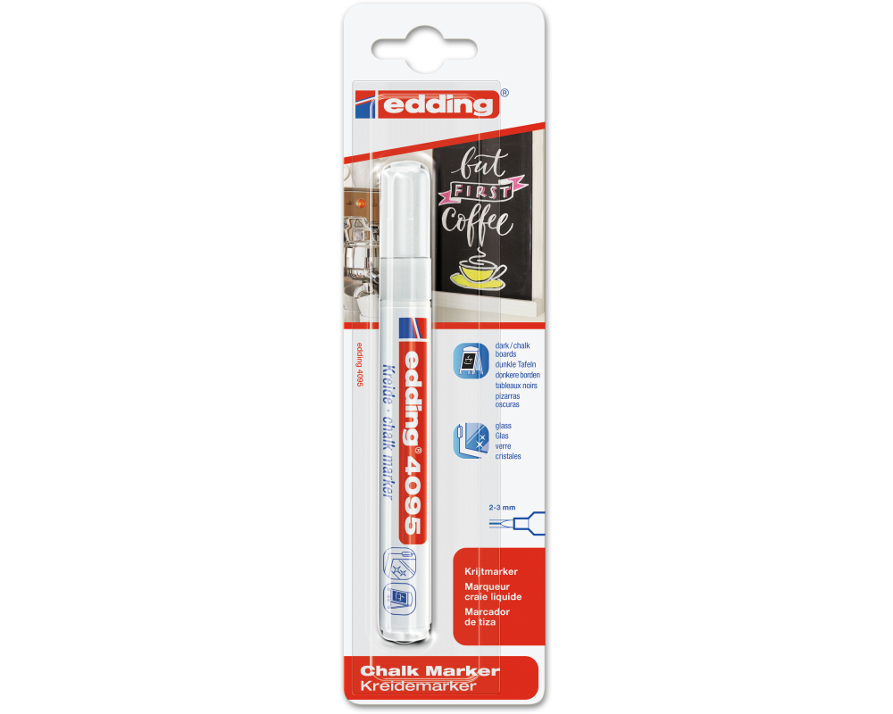 EDDING Windowmarker 4095 2-3mm 4095BLI-49 weiss Blister