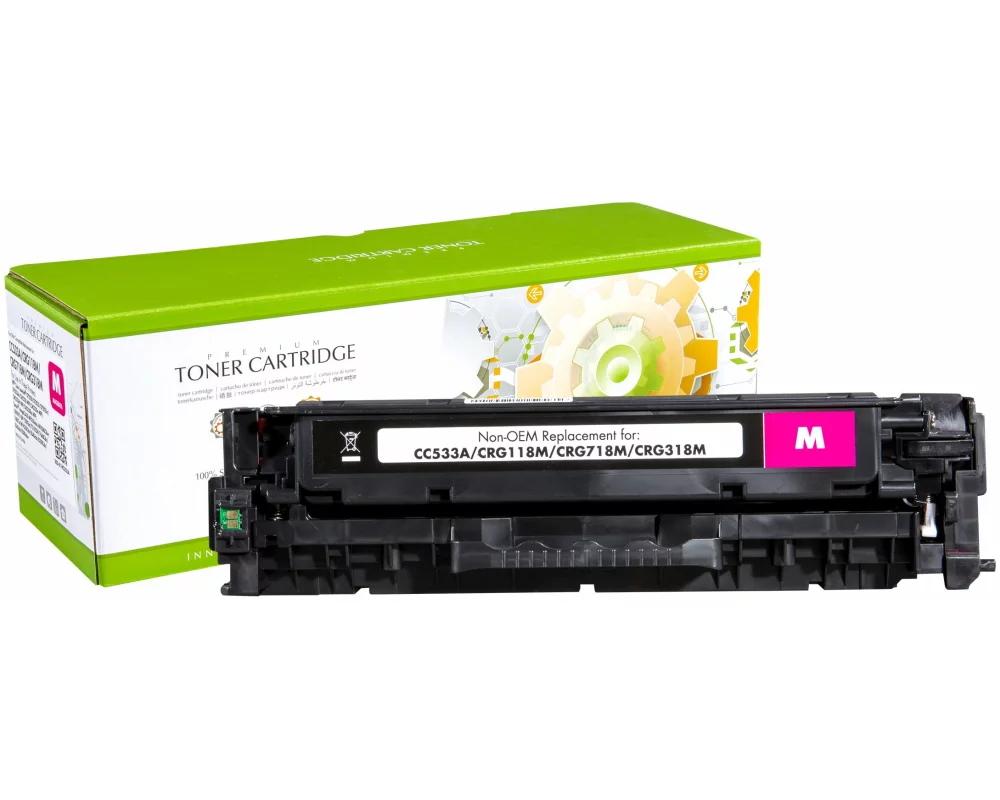 STATIC Toner cartridge compatible with HP CC533A/Canon 2660B002 magenta remanufactured 2.800 pages