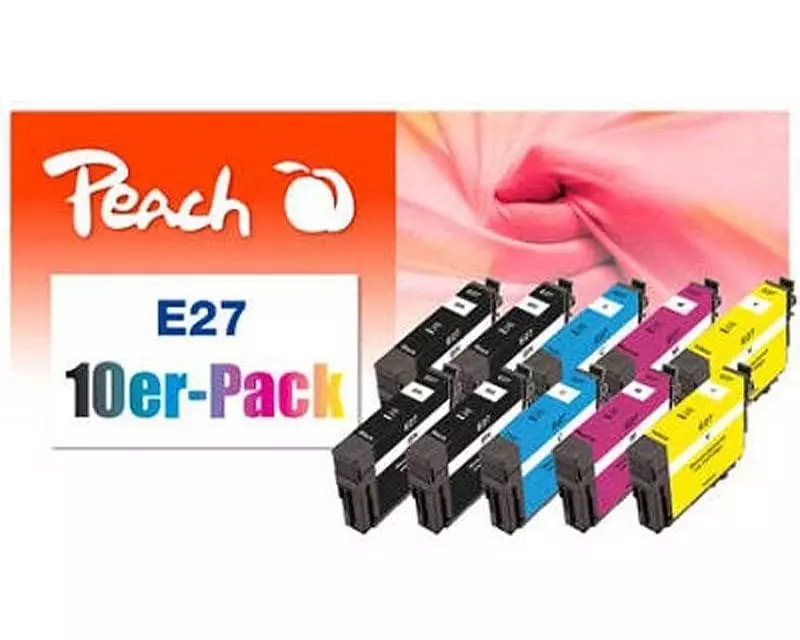 Peach Tinte Epson Nr. 27 4x BK, je 2x C,M,Y