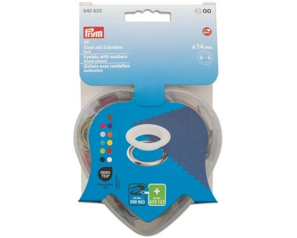 Prym Ösen mit Scheiben in Herzbox, 14 mm