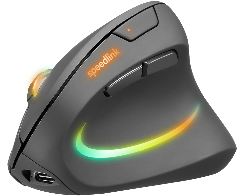 SPEEDLINK PIAVO PRO Illum. Ergo Mouse SL-630026-BK Wireless,Rechargeable,Black