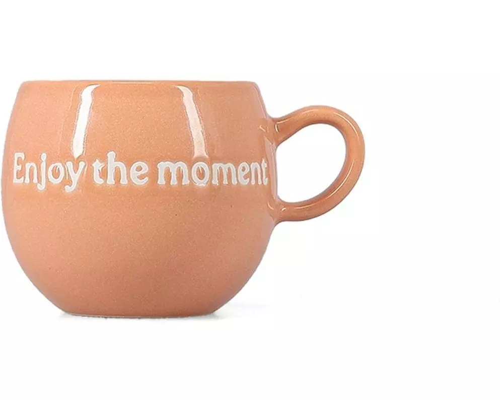 Salt & Pepper Tasse 420 ml, Orange, Enjoy the moment