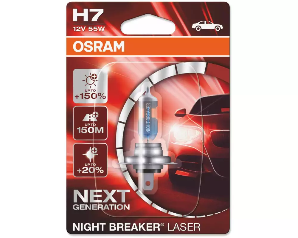 OSRAM H7 Halogenlicht Night Breaker PKW