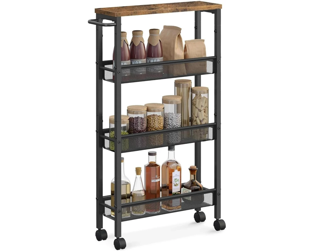 relaxdays Nischenwagen 77 x 13 x 45.5 cm Schwarz