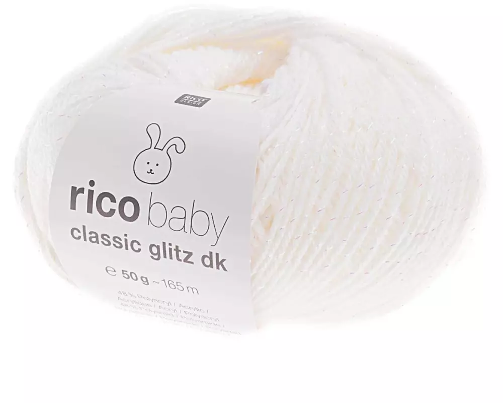 Rico Design Wolle Baby Classic Glitz dk 50 g Weiss
