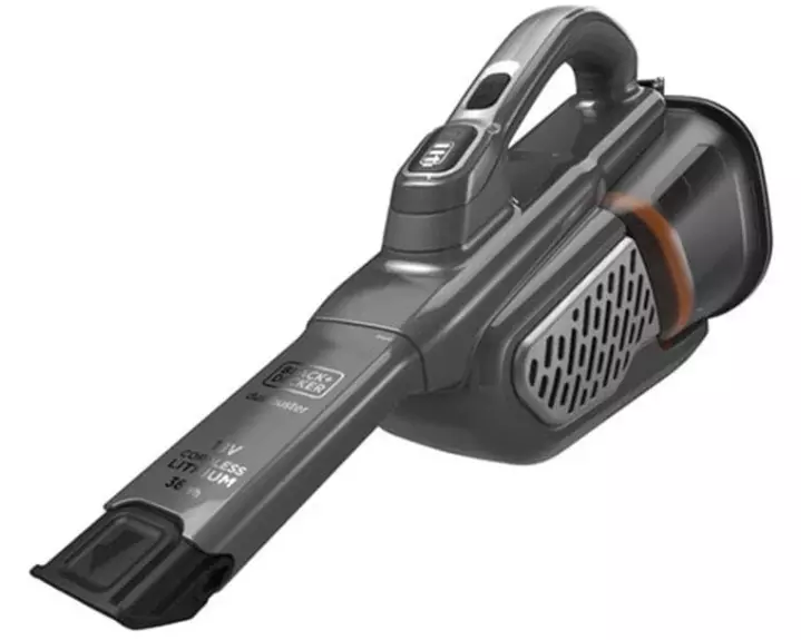 Black & Decker Akku-Handsauger 36 Wh 18 V Lithium Titanium, Silber, Schwarz