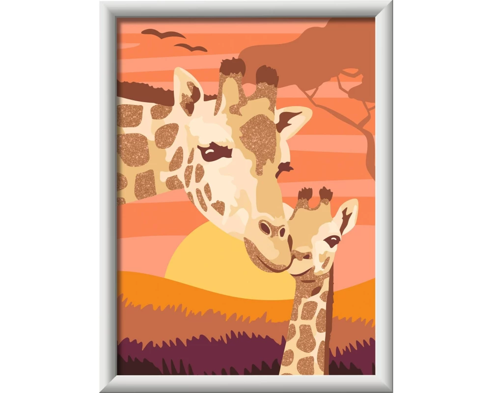 Ravensburger Malen nach Zahlen CreArt Giraffe im Sonnenuntergang