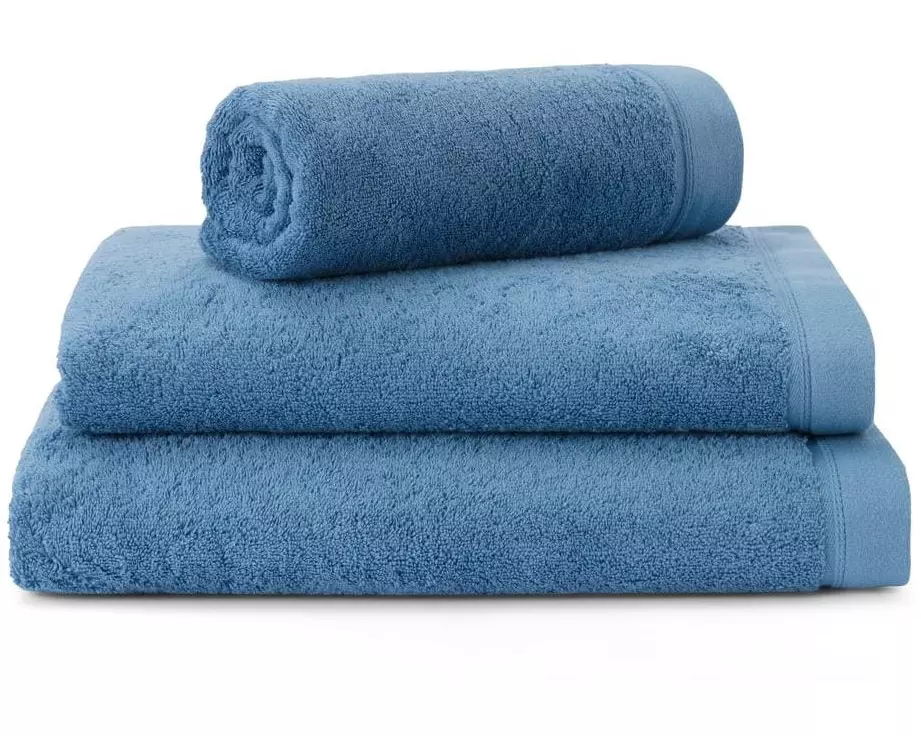 Urbanara Frottierwäscheset Faia 4-teilig, Hellblau