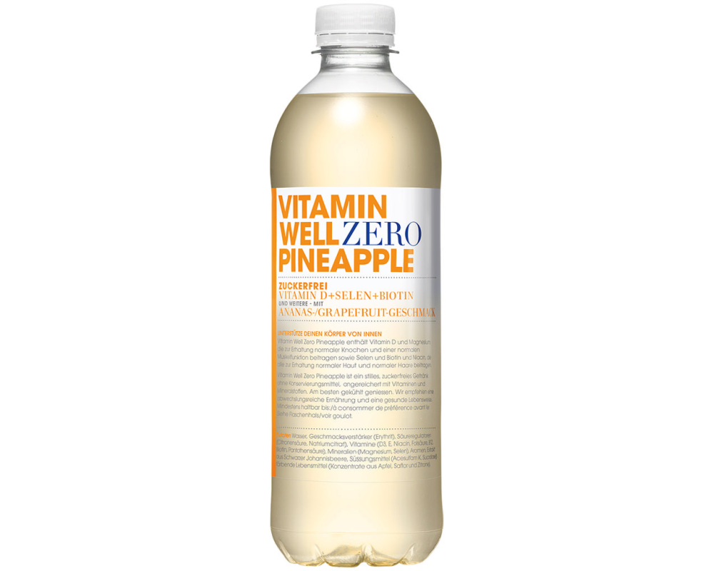 VITAMIN W Zero Pineapple 4459 50cl, 12 Stk.