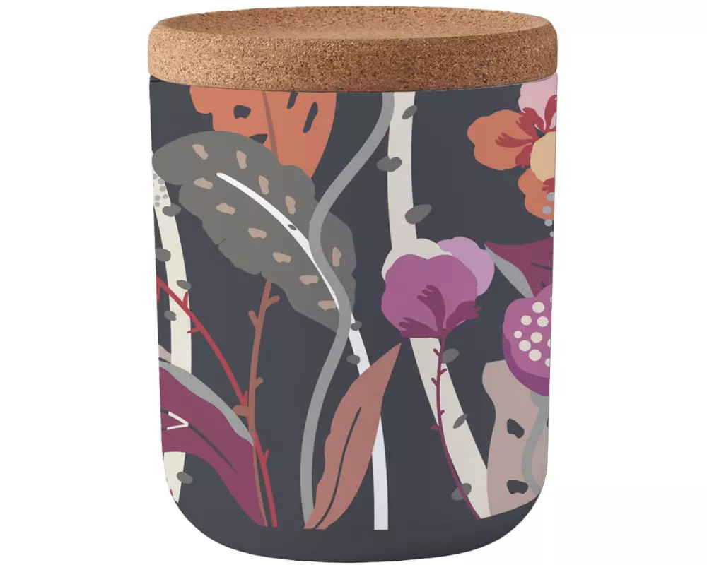 BioLoco Vorratsdose Magic Flower M, 0.8 l, Dunkelgrau/Mehrfarbig
