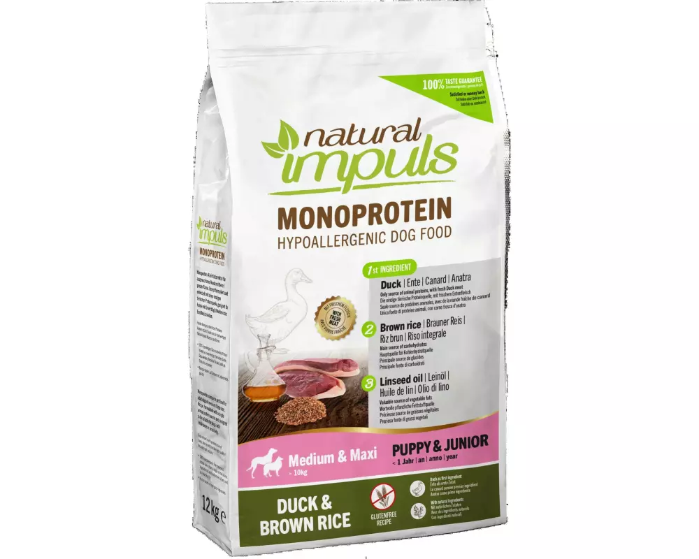 Natural Impuls Trockenfutter Puppy Med/Max Ente 12 kg