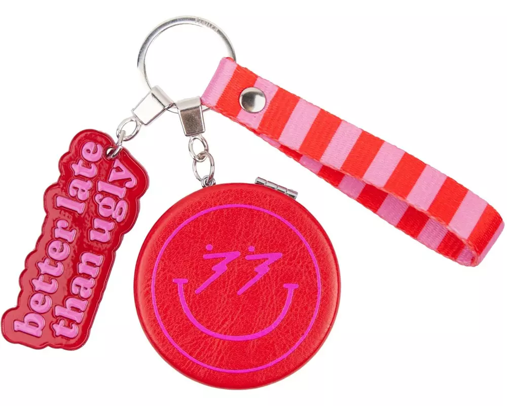 Fisura Schlüsselanhänger Better late than ugly Pink/Rot