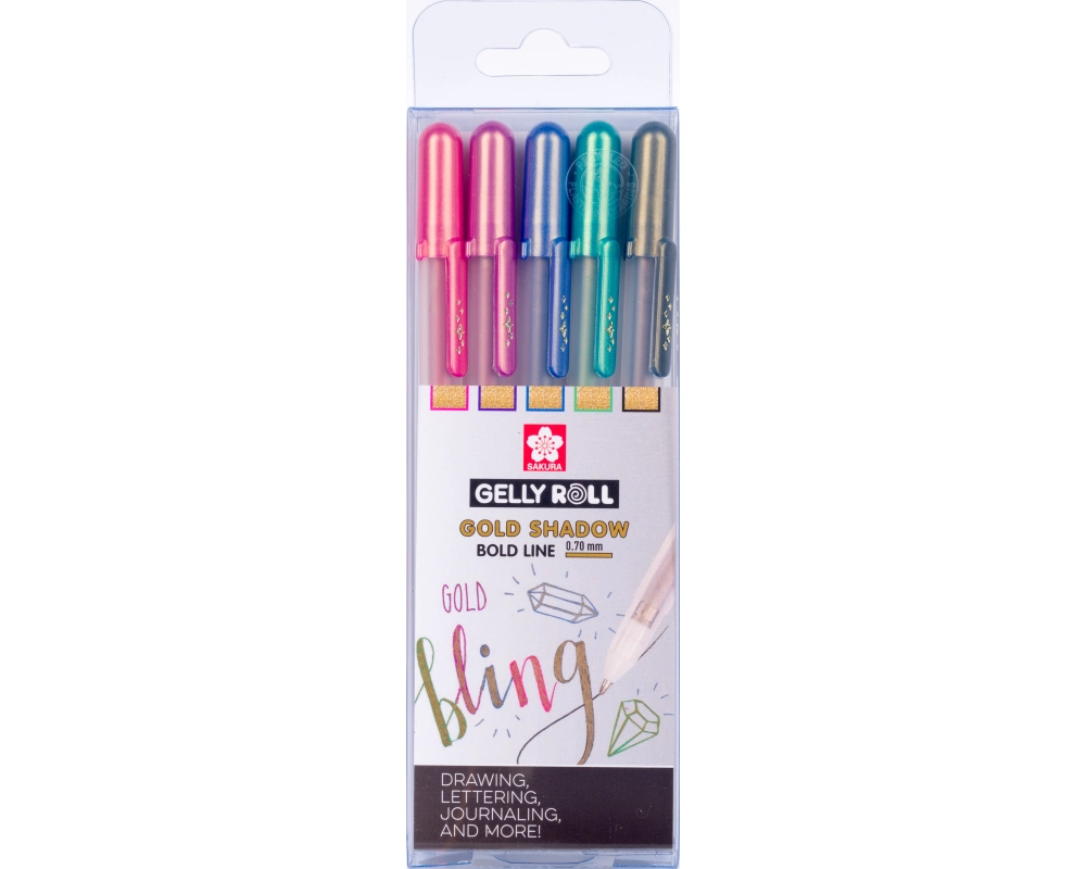 SAKURA Gelly Roll 0.7mm POXPGBSHA5A Gold Shadow 5 Stück