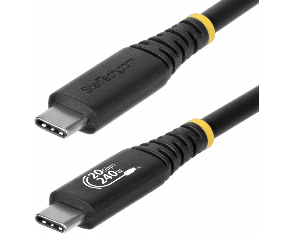 StarTech.com CC2M20GUSB4TP USB Kabel USB4 Gen 2x2 2 m USB C Schwarz