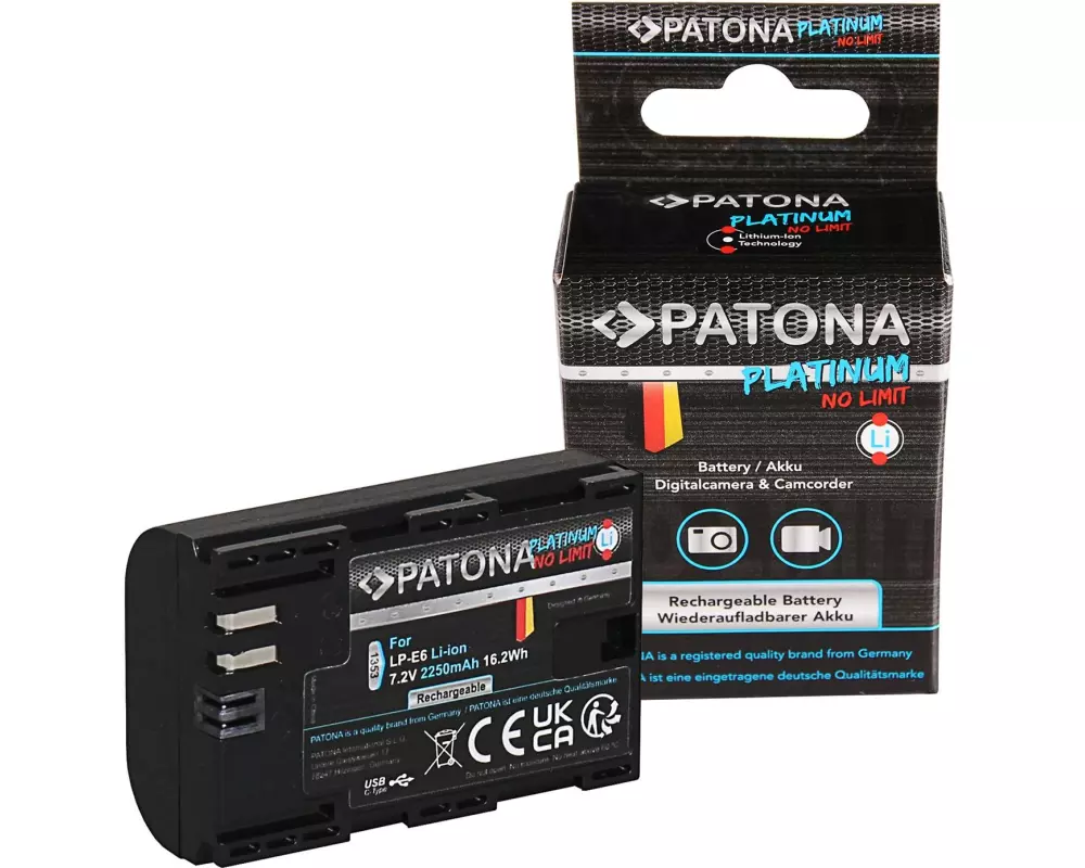 Patona Platinum Akku für Canon LP-E6