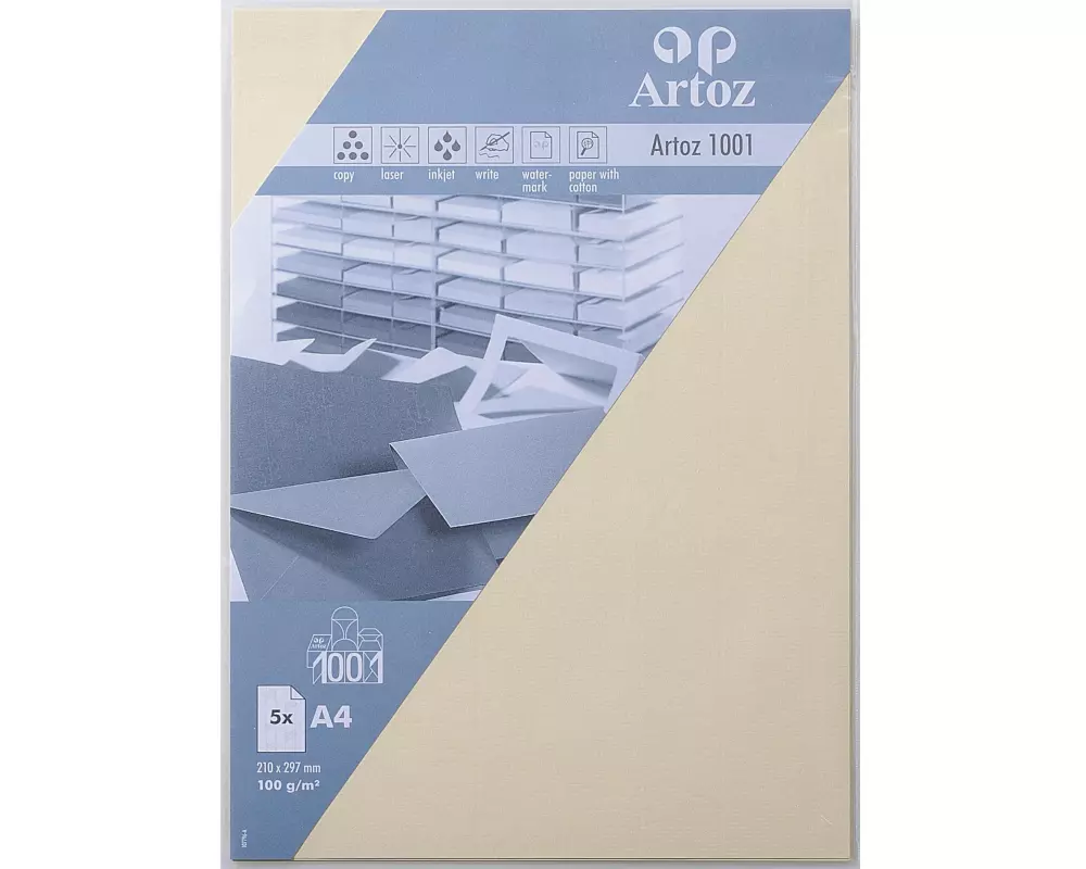 Artoz Schreibpapier 1001 A4 100 g/m² Chamois, 5 Blatt