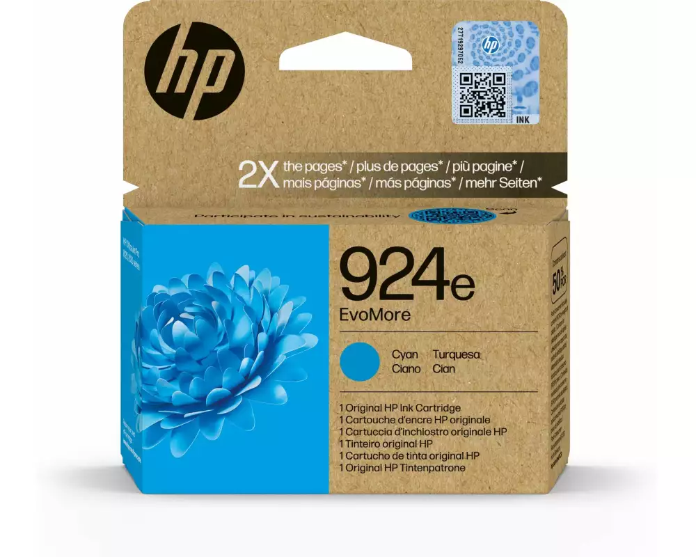 HP Tinte Nr. 924e (4K0U7NE) Cyan