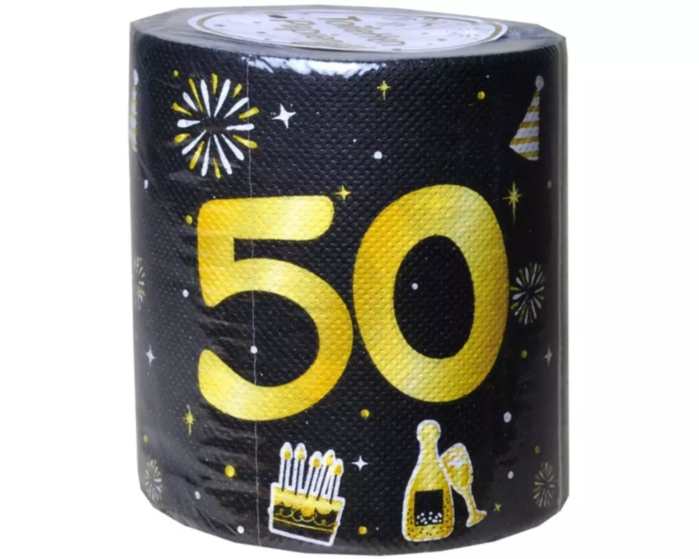 Trendcompany Scherzartikel Wc Papier, 50. Geburtstag
