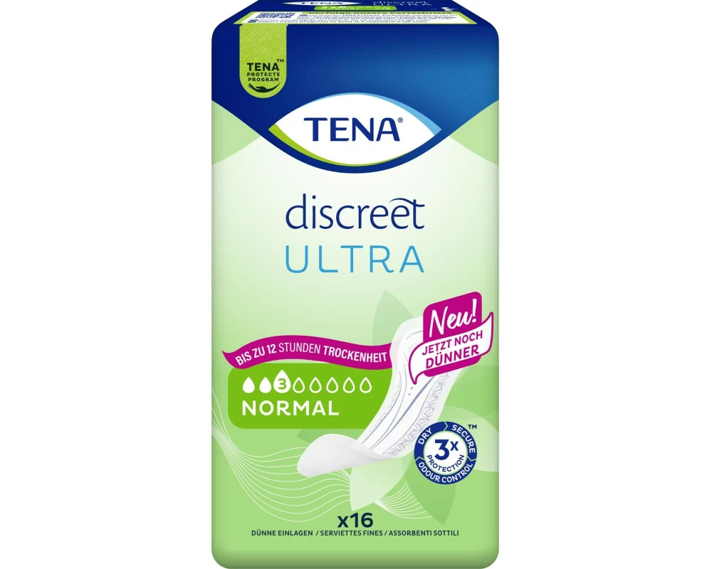 Tena Inkontinenz Einlagen Discreet Ultra normal 16 Stück