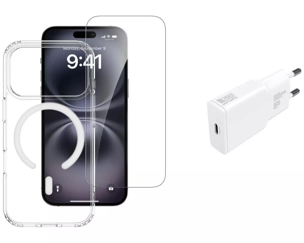 4smarts Back Cover 3in1 Starter Set MagSafe für iPhone 17 Pro