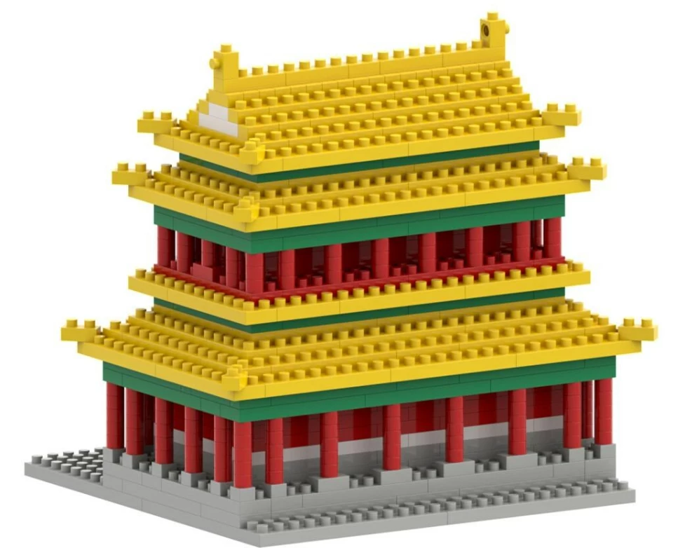 BRIXIES Bausteinmodell Lama Temple aus 570 Bausteinen