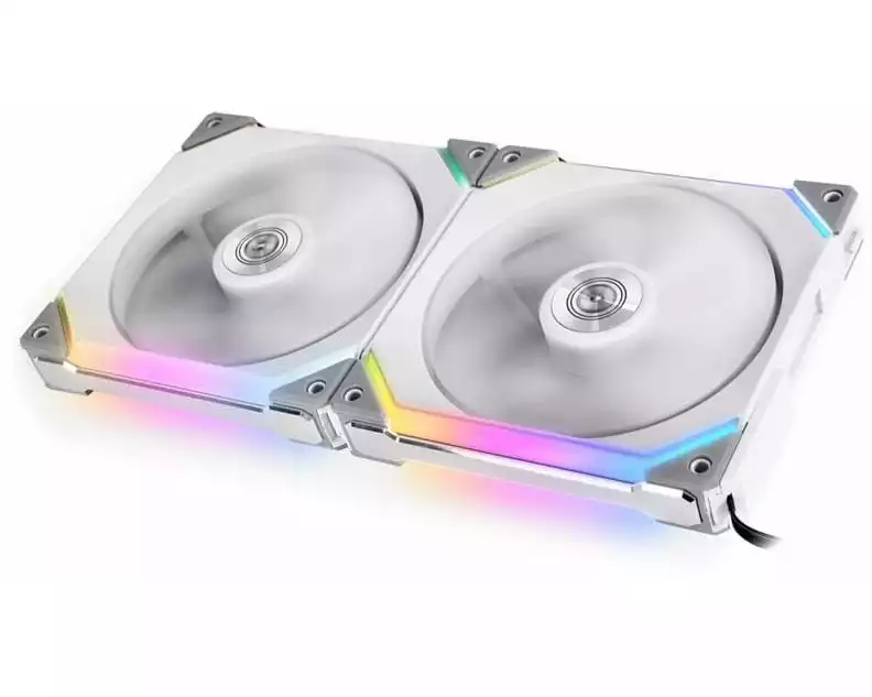 Lian Li PC-Lüfter Uni Fan SL 140 2er Pack inkl. Controller, Weiss