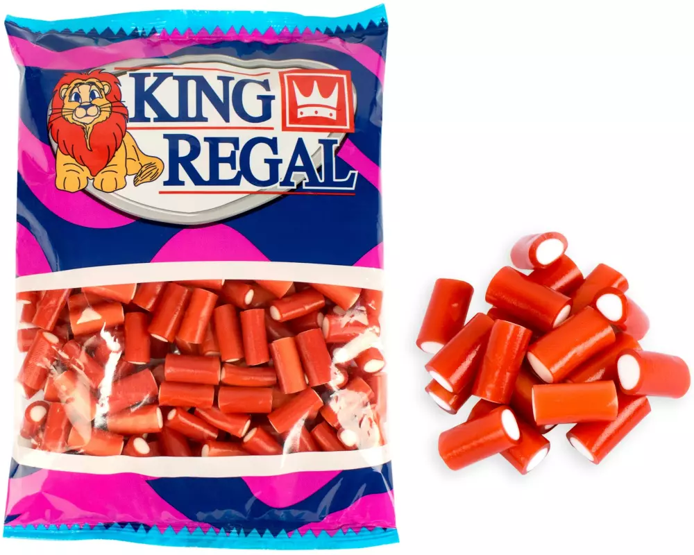 King Regal Gummibonbons Erdbeer mit Cremefüllung 1000 g