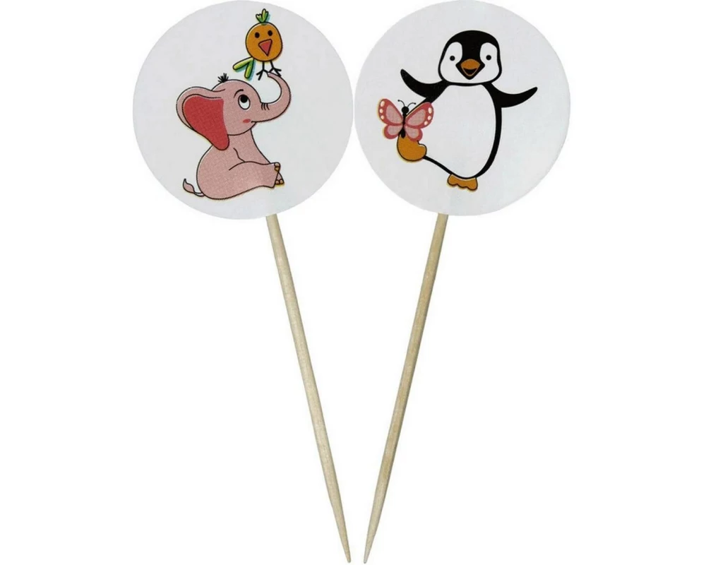 Demmler Deko Picker Tierwelt 12 Stück, Mehrfarbig