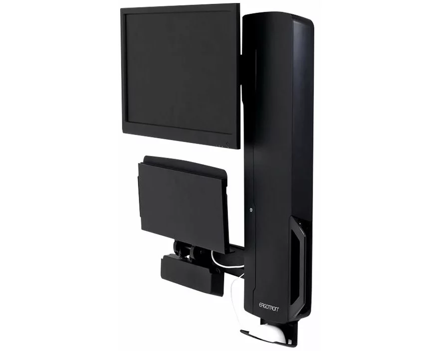 ERGOTRON wall mount, StyleView Sit-Stand VL, High Traffic Areas, adjustable 46cm, 24 inch, 13,6cm, VESA 100x100+75x75mm, black