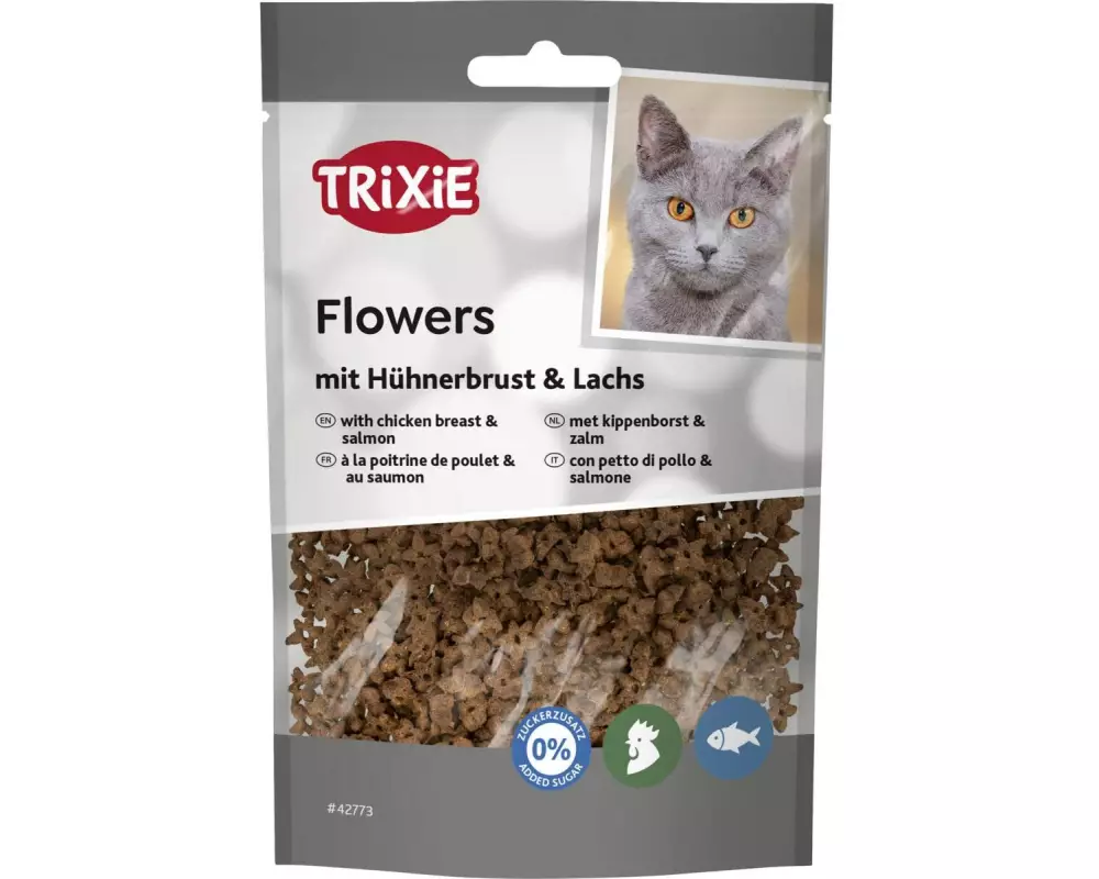 Trixie Katzen-Snack Flowers mit Hühnerbrust & Lachs 50 g