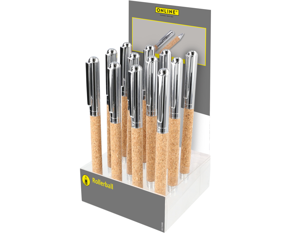 ONLINE Thekendisplay Rollerball 30167/12 Cork Pen 12 Stück