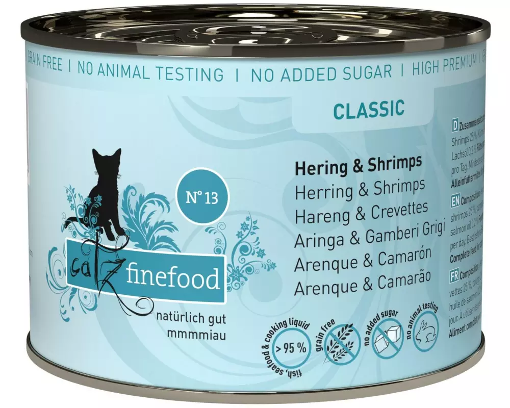 catz finefood Nassfutter No.13 Hering & Schrimps, 200 g