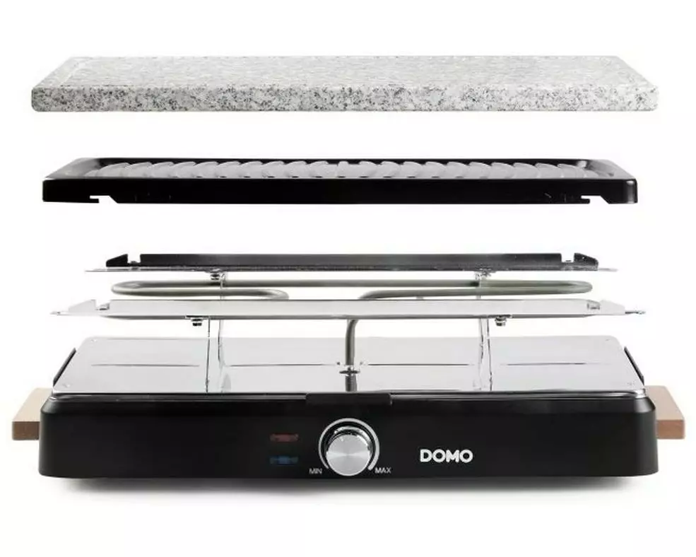 Domo Raclette-Kombination DO9262G mit Naturstein und Grillplatte