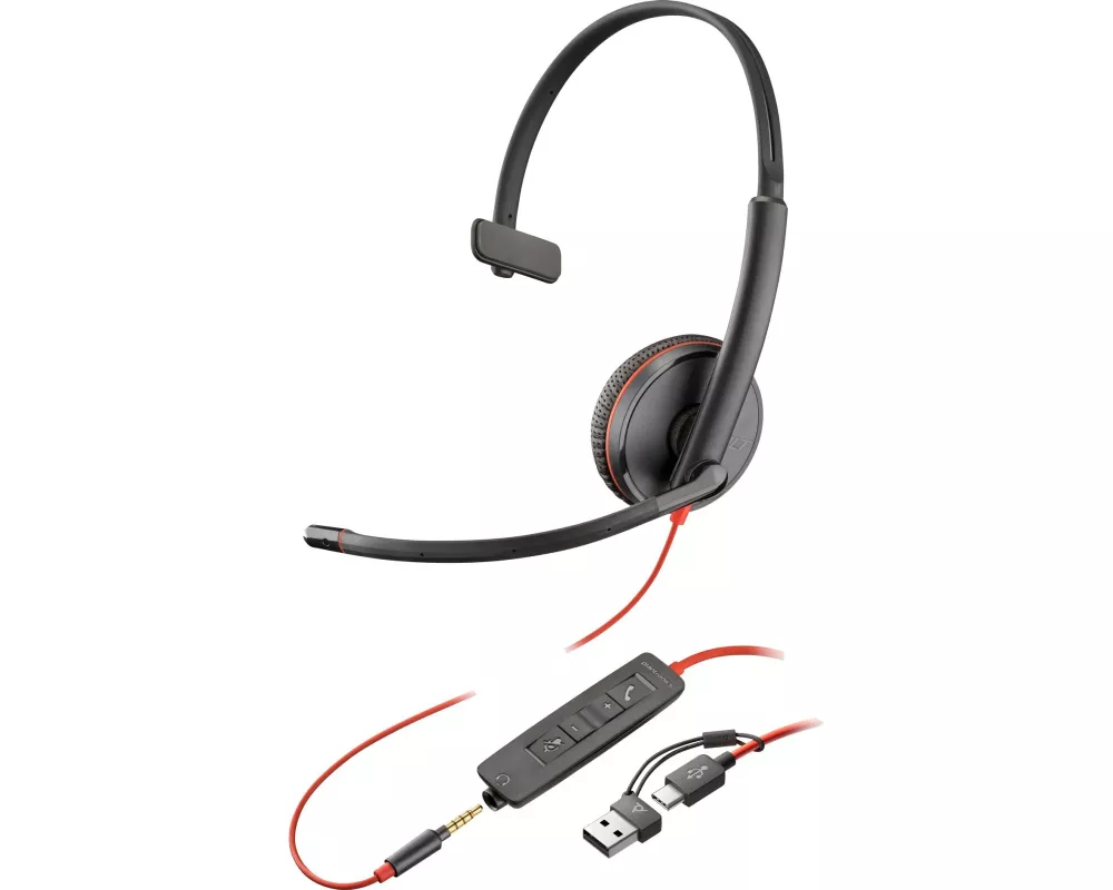 HP Headset Poly Blackwire 3215 Mono USB-A/C