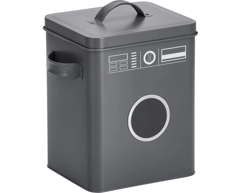 Zeller Present Waschmittelbox 18 x 15.5 x 23 cm, Metall, Anthrazit