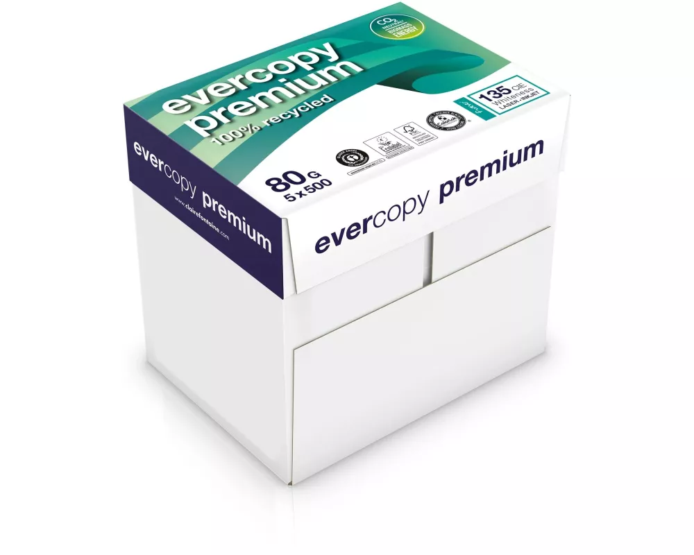 Evercopy Kopierpapier Premium 5 x 500 Blatt, 80g, Weiss