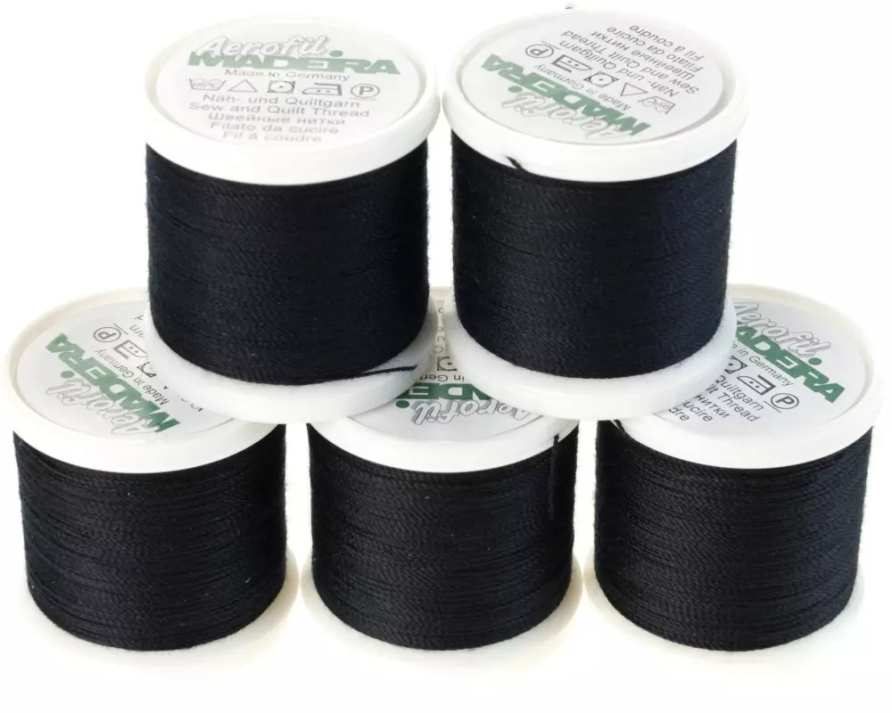Madeira Näh-, Quilt und Overlockgarn Aerofil 35 Schwarz