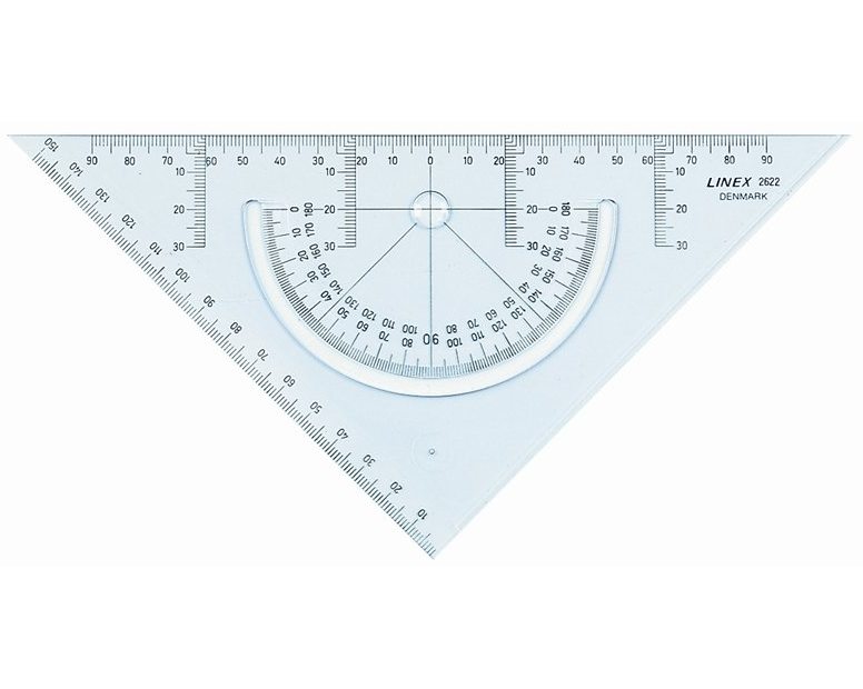 LINEX Geo-Kombi-Dreieck 15cm / 18cm 76400L transparent
