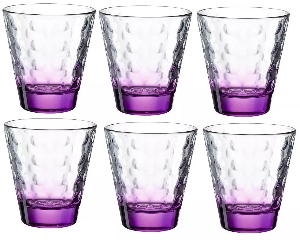 Leonardo Trinkglas Optic 215 ml, 6 Stück, Violett