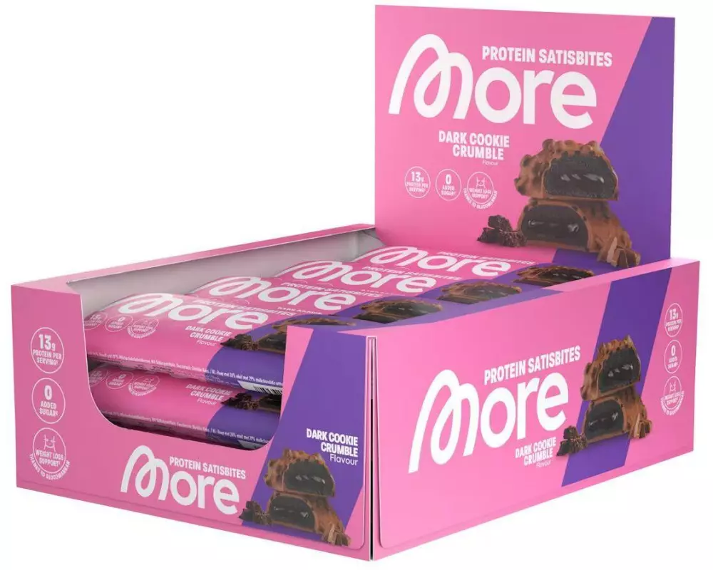 More Nutrition Protein Satisbites Cookie, 12 x 50 g