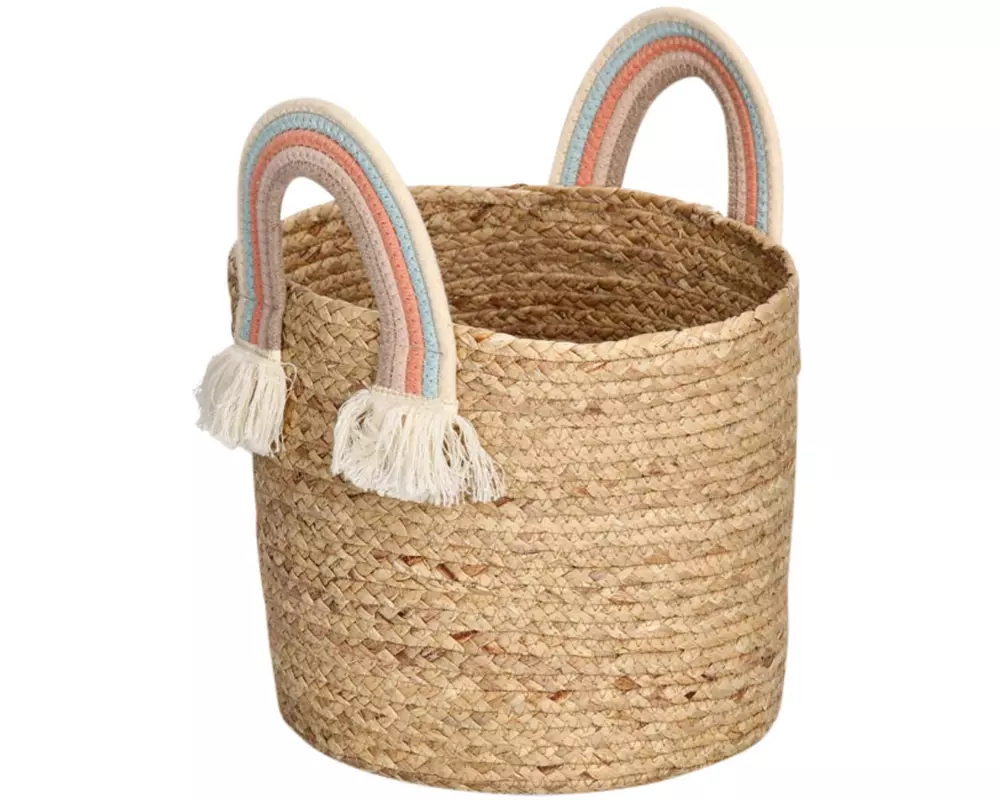 Zeller Present Spielzeugkorb Rainbow Natur Seegras 30 x 30 cm