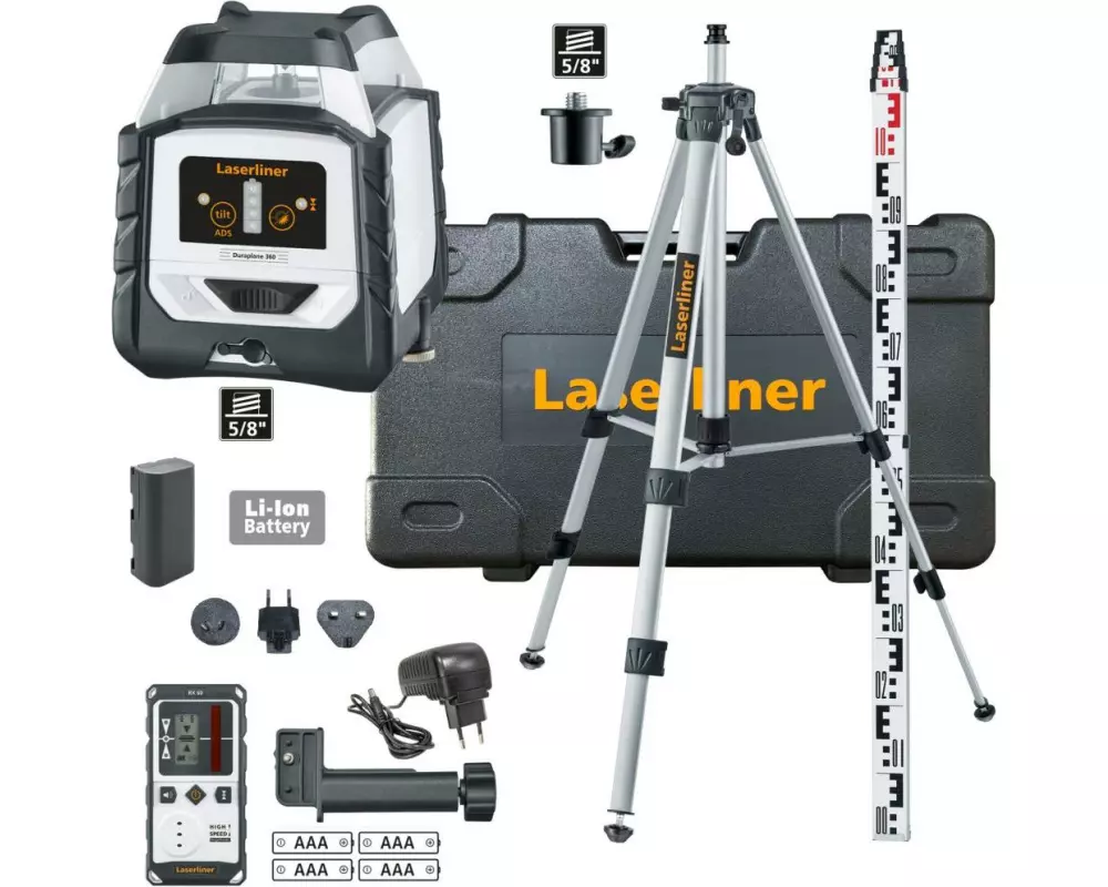 Laserliner Linienlaser Duraplane 360 Set 175 cm, Rot 20 m