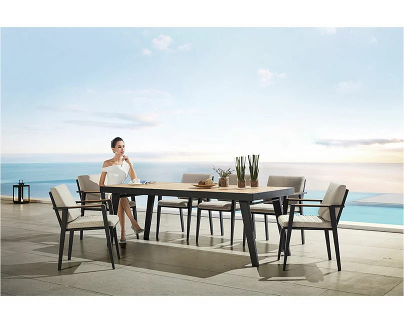 Higold Emoti Gartentisch 2200x900cm mit 6 Stühlen