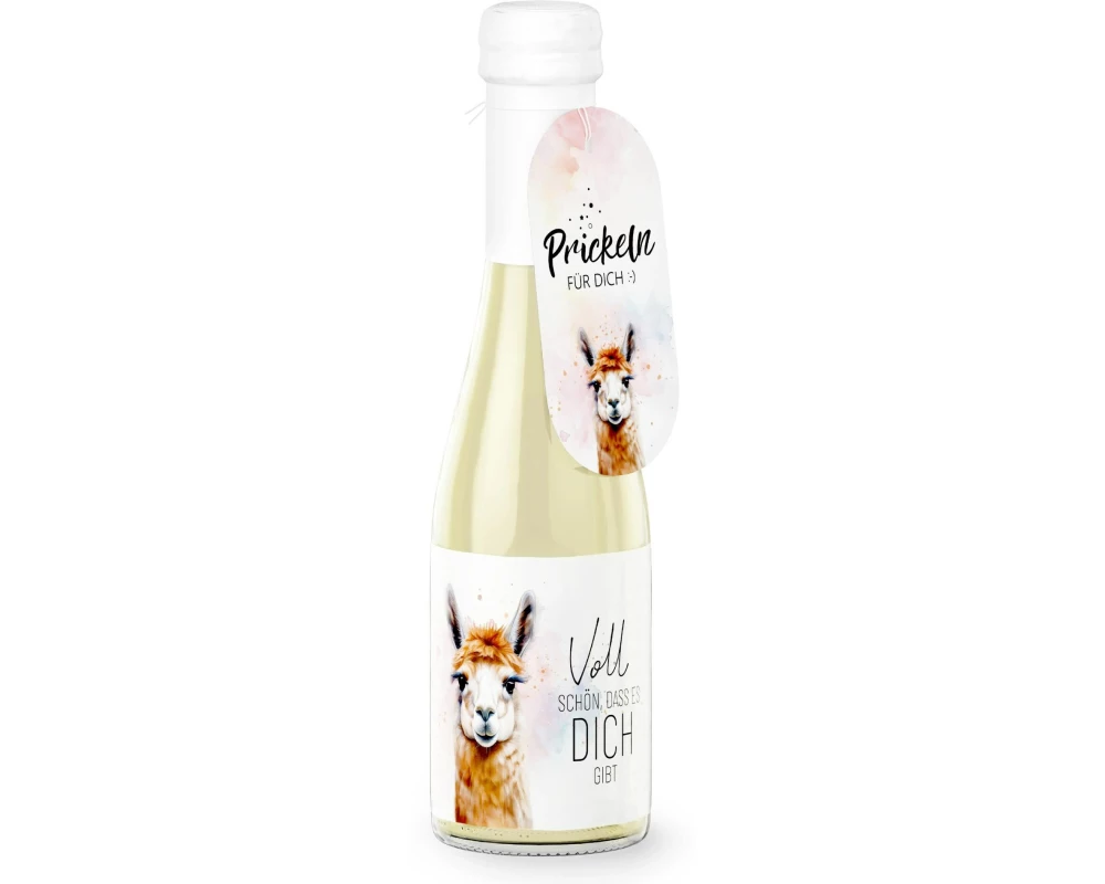 Trendcompany Geschenkidee Schaumwein Schön Lama 0.2 L