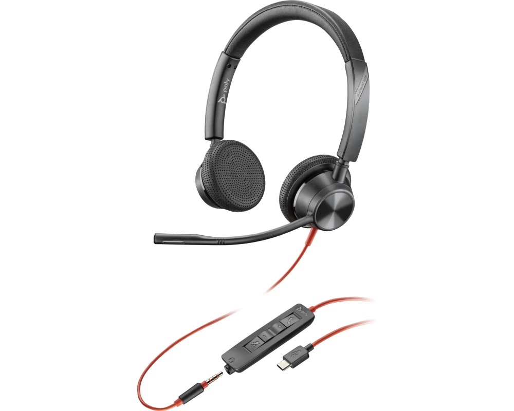 HP Headset Poly Blackwire 3325 USB-A/C, Klinke, Schwarz